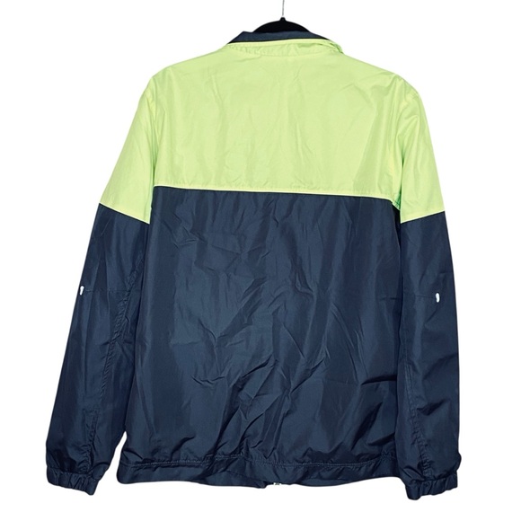 Starter Men's Two-Tone Windbreaker Jacket Neon Yellow Black Size Medium 38-40 - Picture 2 of 4